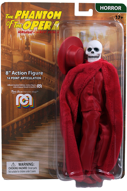 Damaged Package Mego Horror Wave 10 - Universal Monsters Phantom of the Red Death 8" Action Figure - Zlc Collectibles