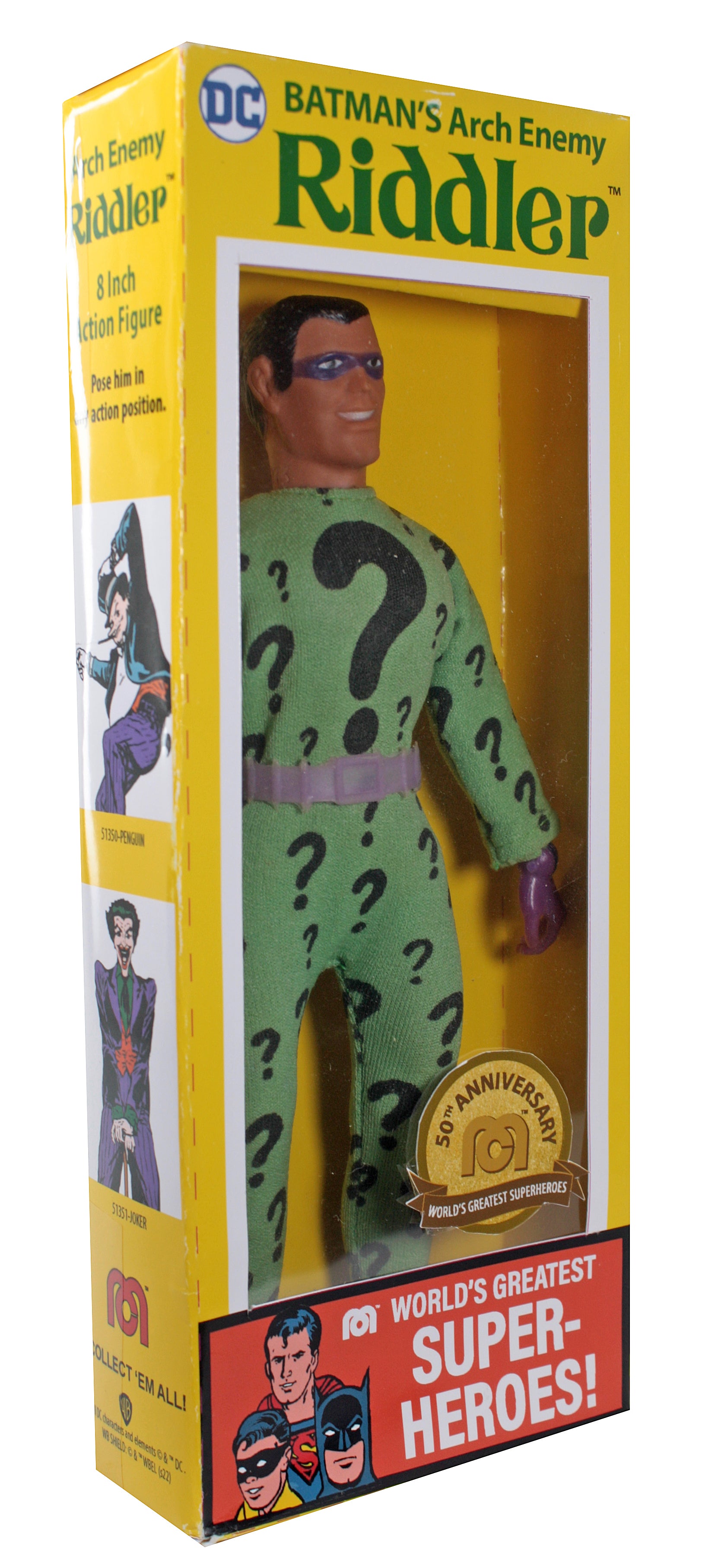 Mego Wave 17 - Riddler 50th Anniversary World's Greatest Superheroes (Classic Box) 8" Action Figure