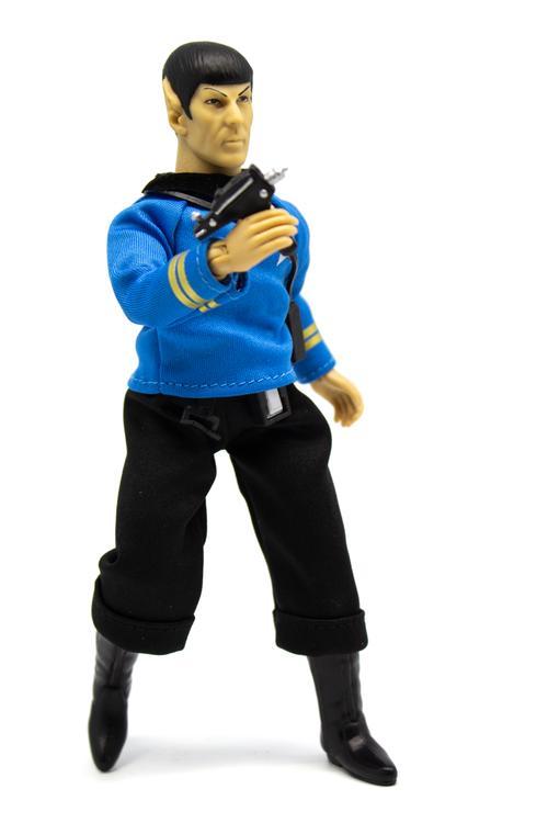 Mego Star Trek Wave 6 - Mister Spock 8" Action Figure (Blue Shirt, With Tribbles) - Zlc Collectibles