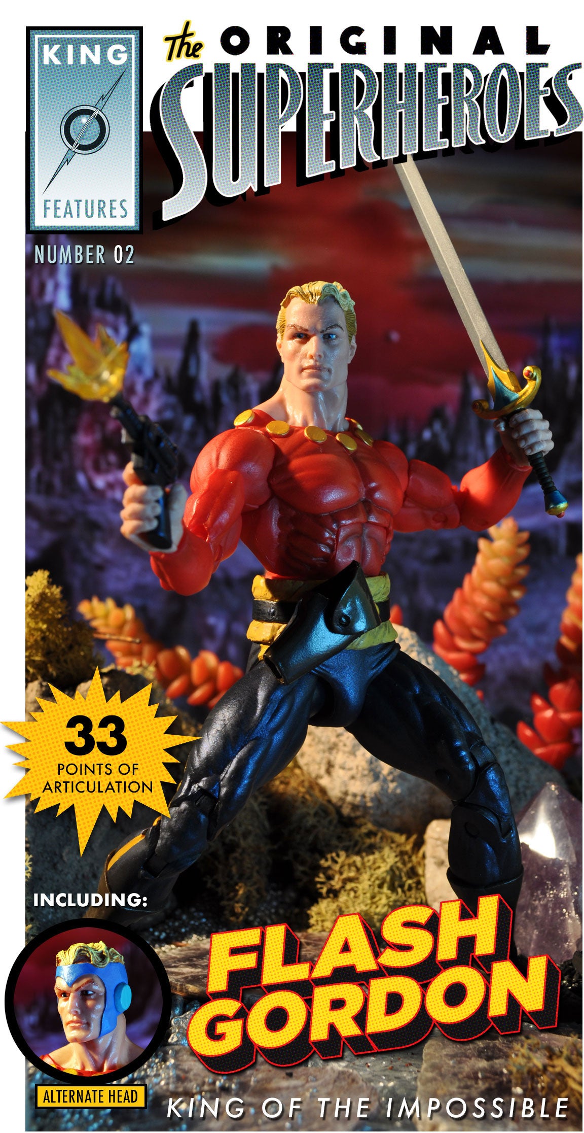 NECA - King Features The Original Superheroes Series 1 Set of 3 - 7" Action Figures