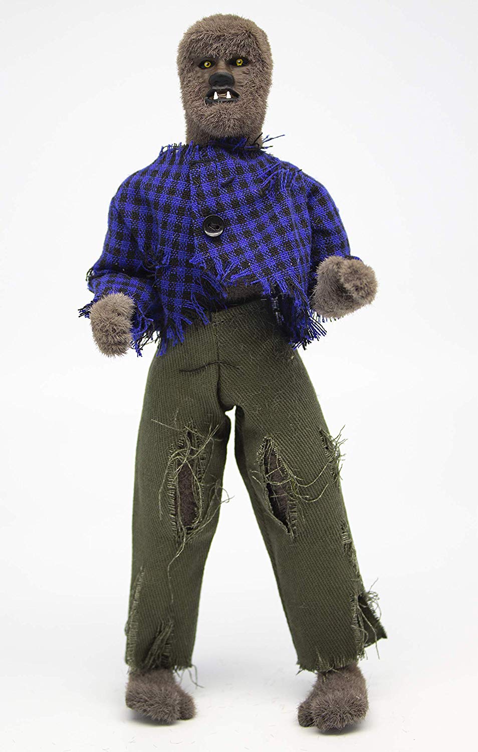 Damaged Package Mego Horror Wave 6 - Face Of The Screaming Werewolf 8" Action Figure (Full Body Flock and New Outfit) - Zlc Collectibles