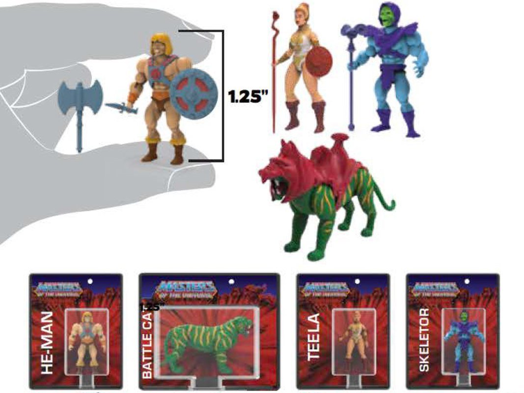 World's Smallest Masters of the Universe Set of 4 Micro Action Figures - Zlc Collectibles