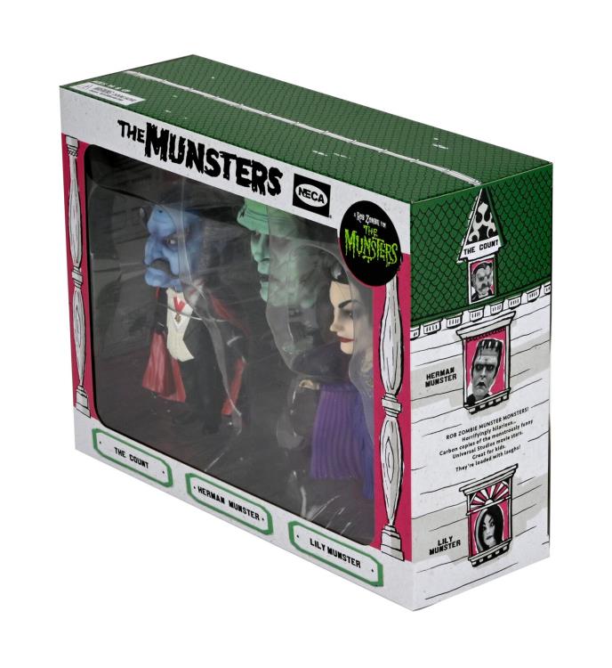 NECA - The Munsters (2022) - Little Big Head Stylized Figures 3-Pack