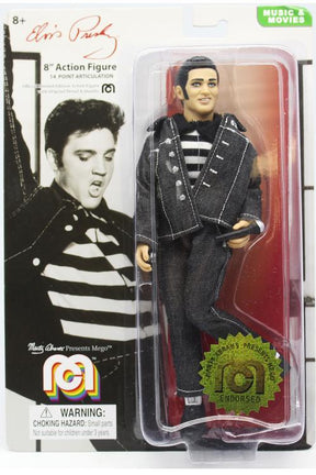 Mego Music Icons Elvis Presley 8" Action Figure (Jailhouse Rock Black Denim) - Zlc Collectibles