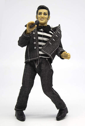 Mego Music Icons Elvis Presley 8" Action Figure (Jailhouse Rock Black Denim) - Zlc Collectibles
