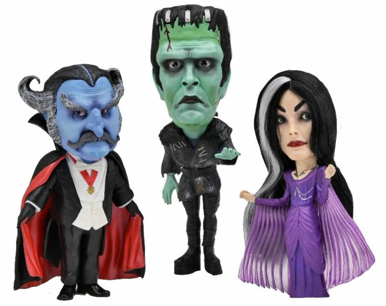 NECA - The Munsters (2022) - Little Big Head Stylized Figures 3-Pack
