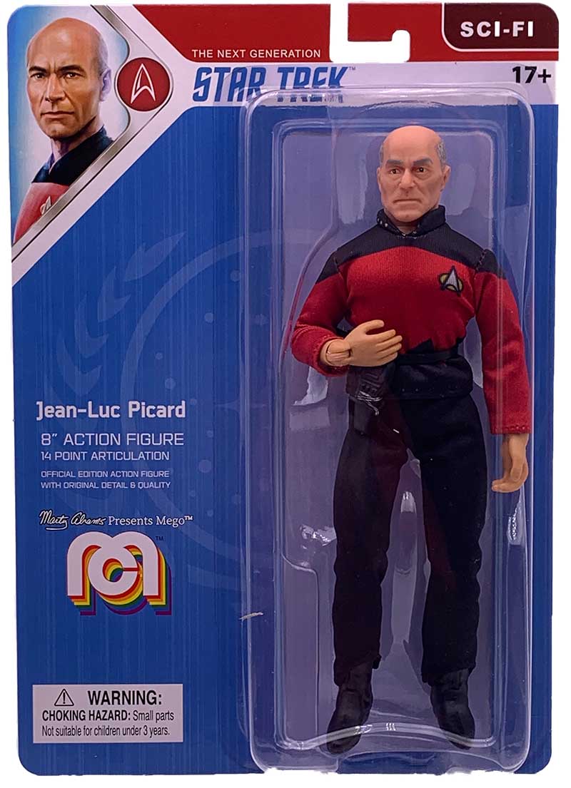 Damaged Package Mego Star Trek Wave 8 - Captain Picard 8" Action Figure - Zlc Collectibles